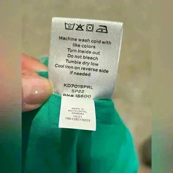 Draper James RSVP Ruffle Wrap DRESS Green Pink FLORAL - Picture 10 of 10